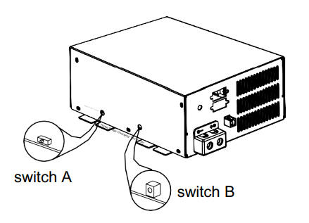 Switch and voltage adjust location
